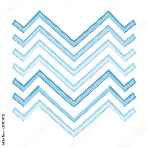 Light blue zigzag pattern on white background