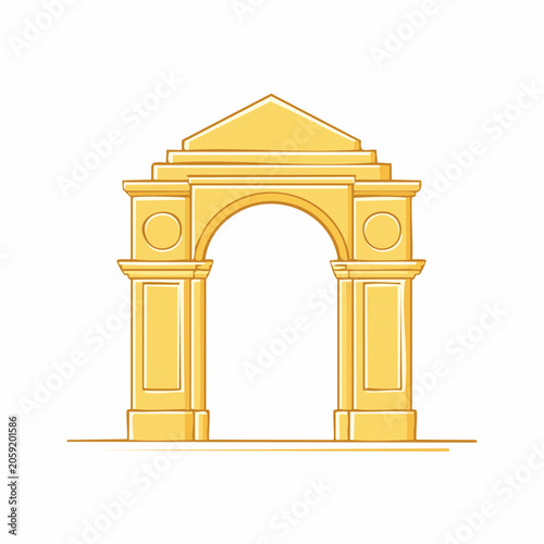 Golden Archway Illustration