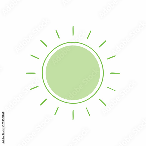 Simple Green Sun Icon