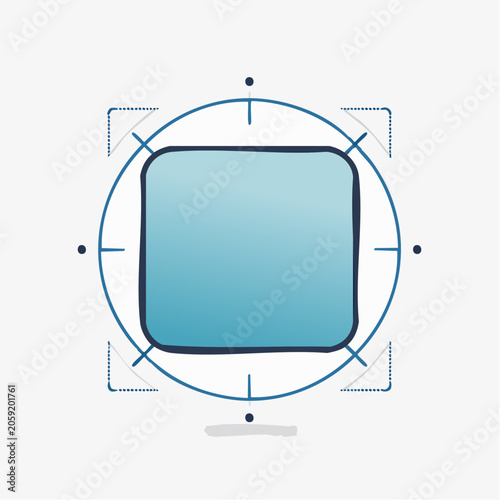 Target Icon with Gradient Square