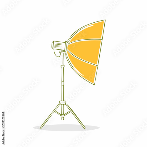 Studio lighting equipment with softbox