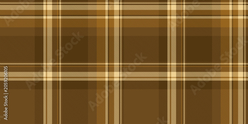 Photos A traditional tartan plaid pattern with a balanced check structure and orange and amber tones