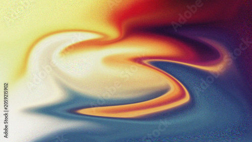 Abstract swirling pattern of vibrant warm and cool colors