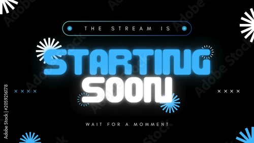Dynamic motion graphic featuring animated neon text 