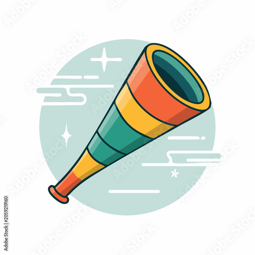 Colorful Telescope Illustration