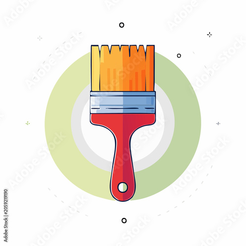 Flat Design Paintbrush Icon