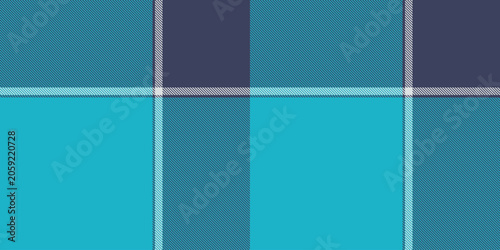 Fotografie Traditional tartan plaid design with a classic woven appearance and cyan and blue tones