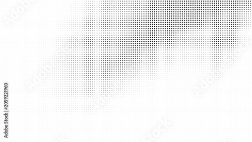 Obraz na plátne Abstract monochrome halftone pattern with varying dot sizes halftone abstract mo