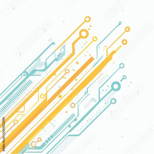 Abstract Digital Circuit Board Pattern