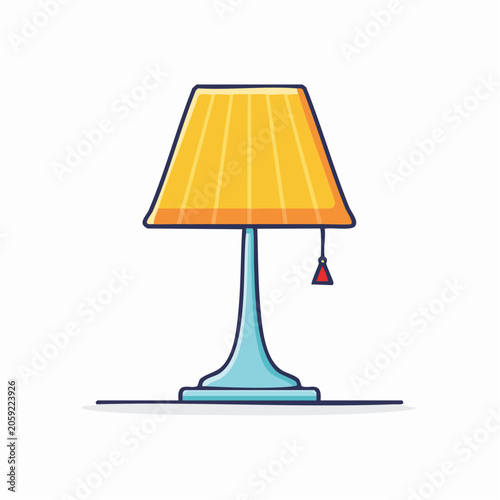 Cartoon Table Lamp with Yellow Shade
