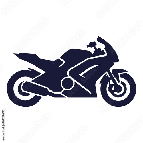 Silhouette of a Sport Motorcycle