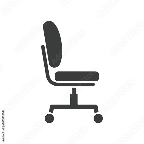 Office chair with wheels silhouette