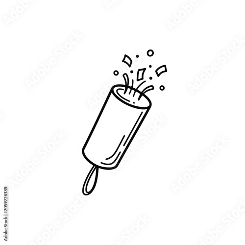 Popsicle with Sprinkles and Splashing Confetti