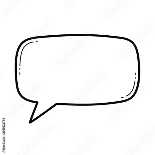 Speech Bubble Outline for Conversation or Communication Theme