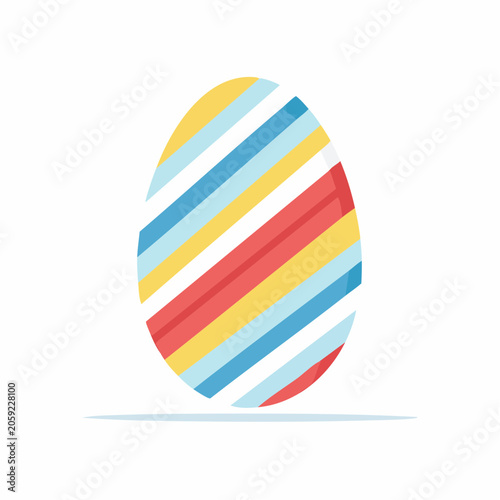 Striped Easter Egg Illustration