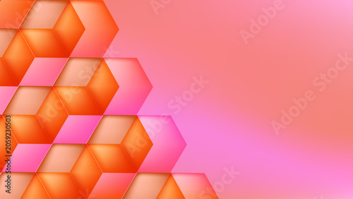 abstract background with colorful cubes