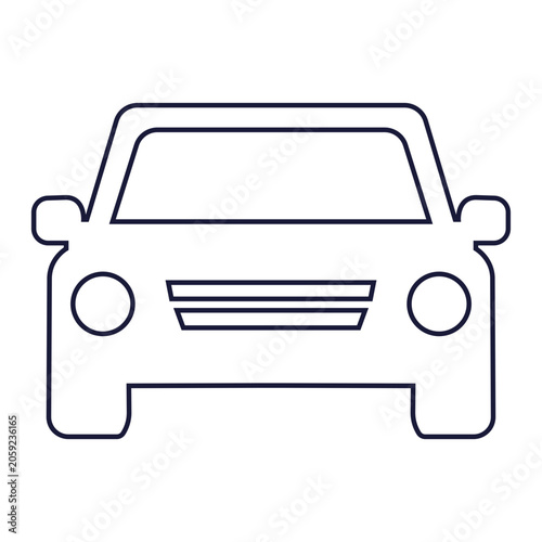 Outline Of a Car Front view