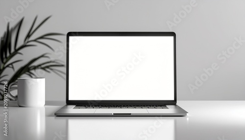 ノートパソコン画面のモックアップ