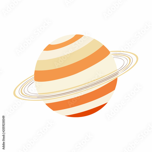 Stylized Illustration of Saturn with Rings