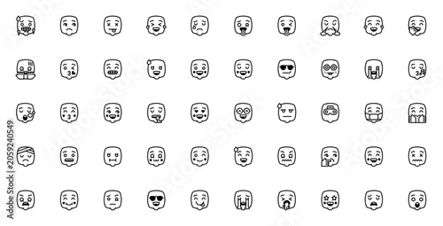 Foto Emoji icon set