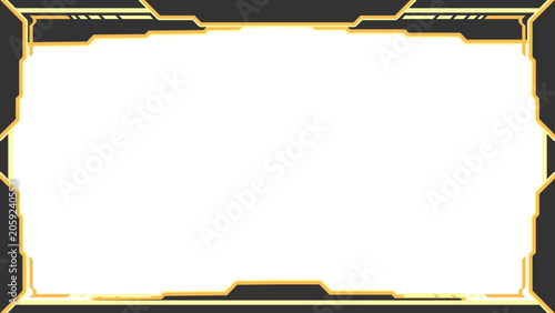 Dynamic futuristic digital frame with advanced graphic elements for cutting-edge interface design
