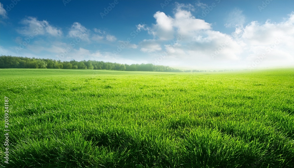 Obraz premium Green Grass Field