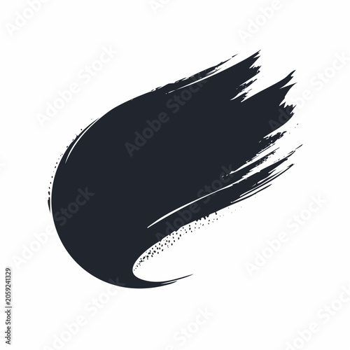 Dark Brush Stroke on White Background