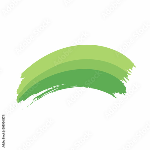 Green Brush Stroke Arc