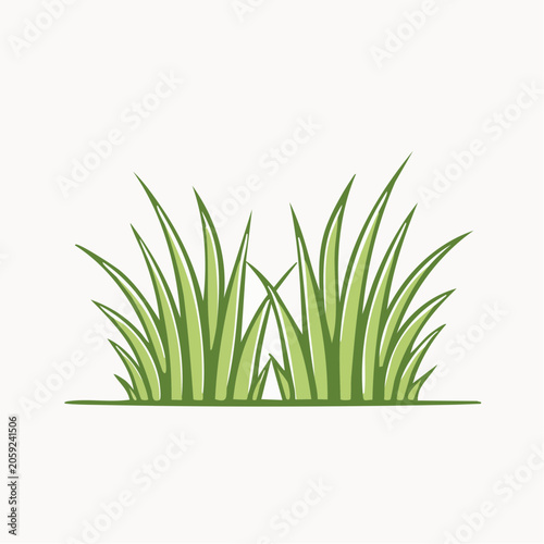 Stylized Green Grass Illustration