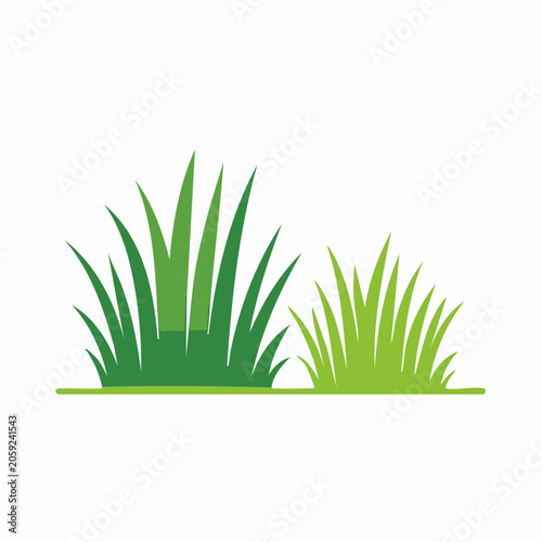 Stylized illustration of green grass blades