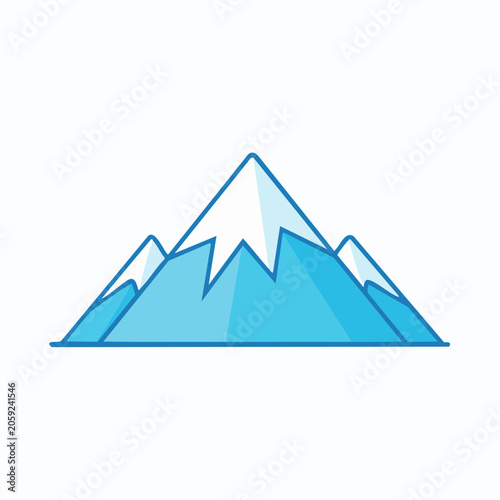 Stylized Mountain Range Icon