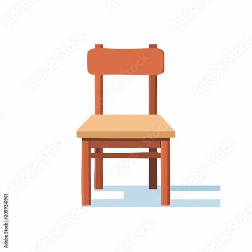 Simple wooden chair illustration