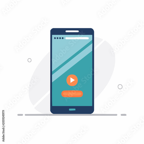 Smartphone with Play Button Icon