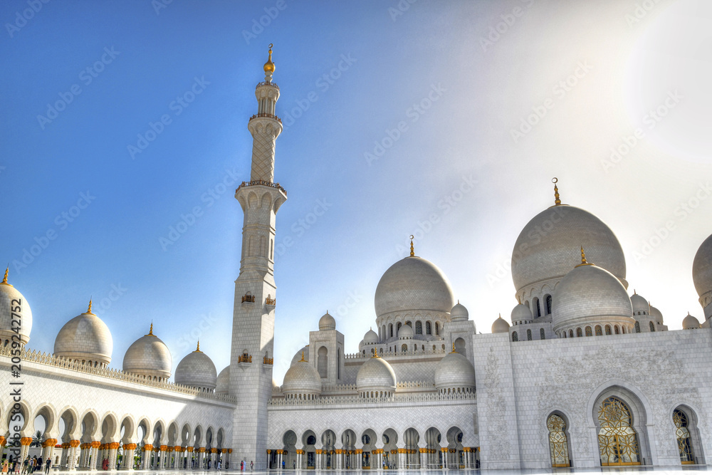 Obraz premium mosque in abu dhabi united arab emirates