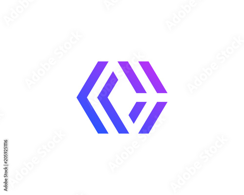 Modern abstract C letter logo