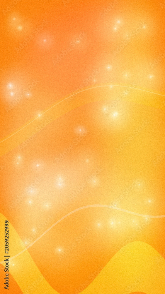 Fototapeta premium Golden orange light fills the frame with subtle bokeh sparkles and smooth curved lines, creating an uplifting mood for celebratory banners and warm promotions.