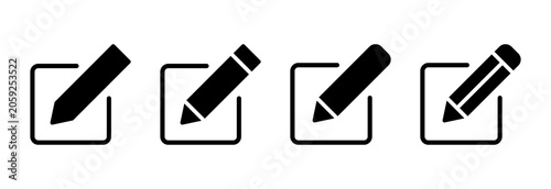 Edit icon set vector. edit document sign and symbol. edit text icon. pencil. sign up