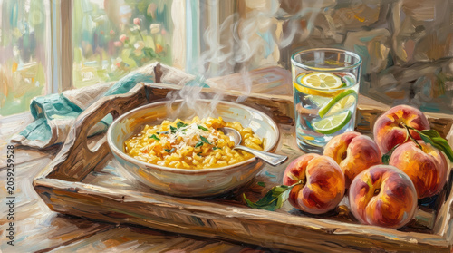 Delicious Warm Dinner with Fresh Accompaniments