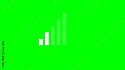 Signal Strength Connectivity Bar Animation Overlay for Digital Interface Elements