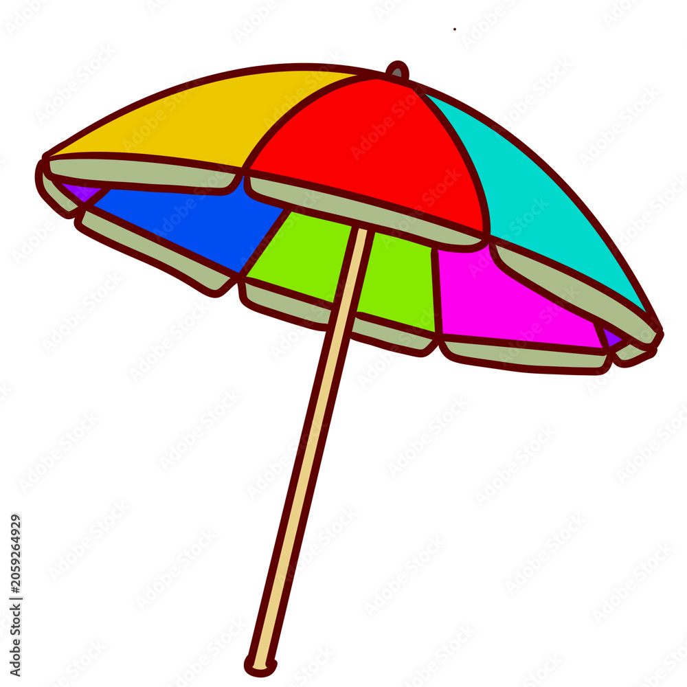 Obraz premium Summer Vacation Beach Umbrella Element