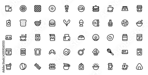 Foto Breakfast icon set