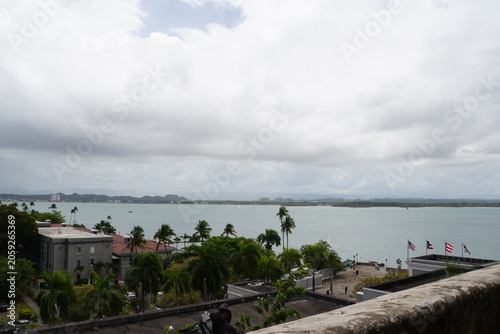 San Juan Old Town view from Parque de las Palomas in Puerto Rico