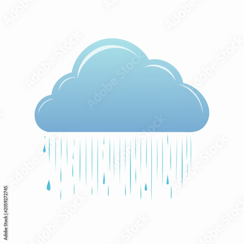 Cartoon cloud raining