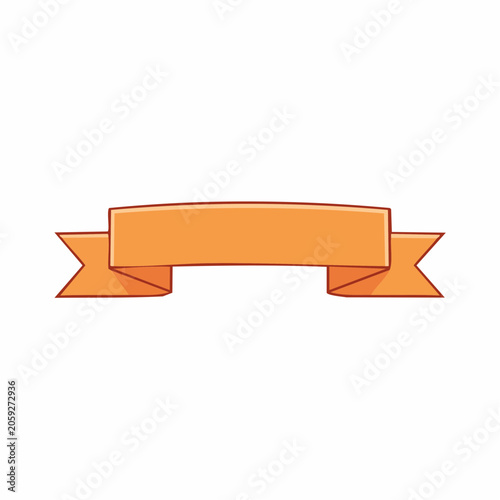 Orange Ribbon Banner