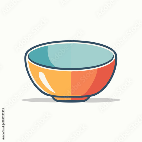 Simple illustration of an empty bowl