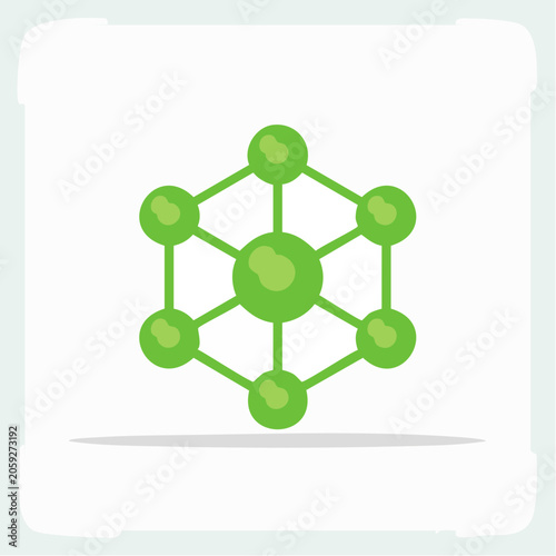 Green Molecular Structure Icon