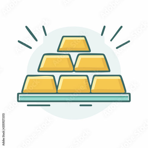 Stack of Gold Bars Icon