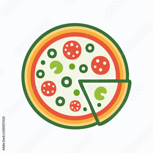 Stylized Pizza Icon