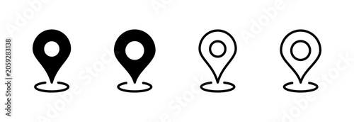 Address icon symbol for apps and websites. home location sign and symbol. pinpoint