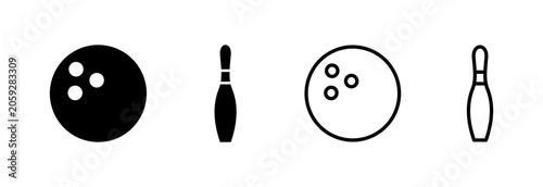 Quadro su tela Bowling icon symbol for apps and websites